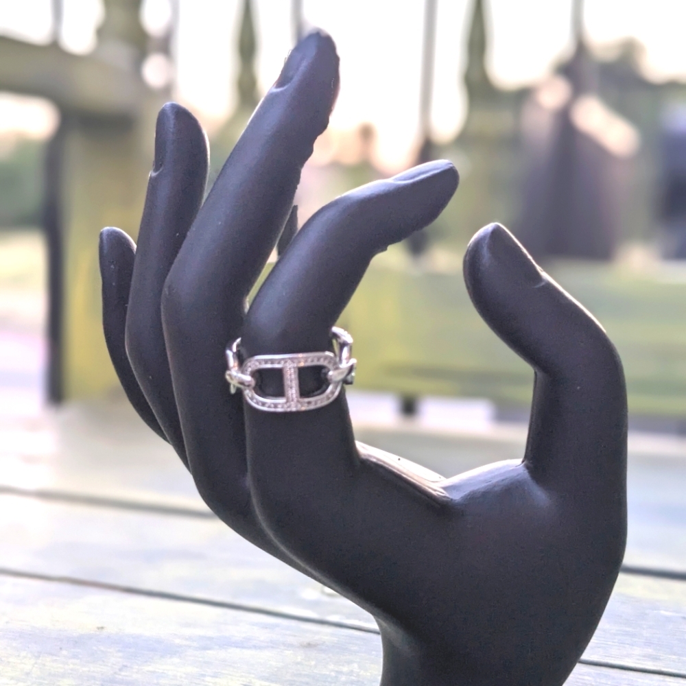 *RESERVED FOR A BUNDLE*Linked Ring Sterling Silver KC Chic Designs (Adjustable)